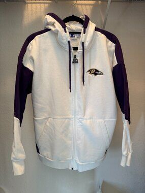 Women's NFL Starter Baltimore Ravens Full-Zip Hoodie | Size Large